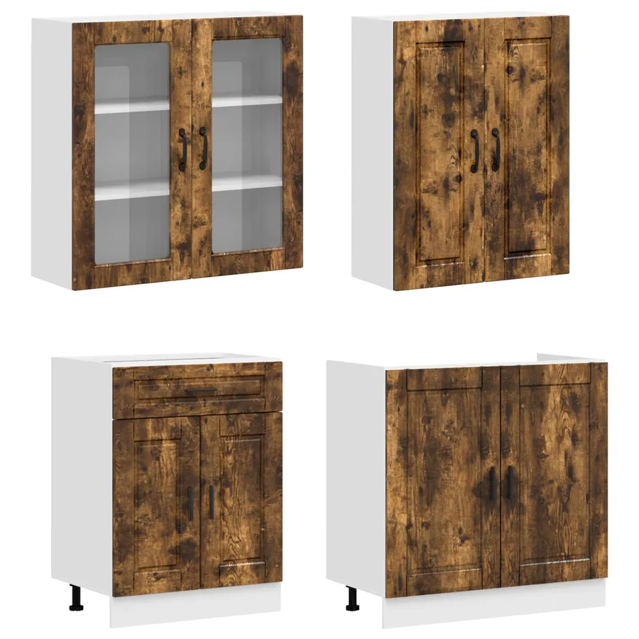 Unité de cuisine PORTO 8 pcs Chêne fumé Bois d'ingénierie - 3