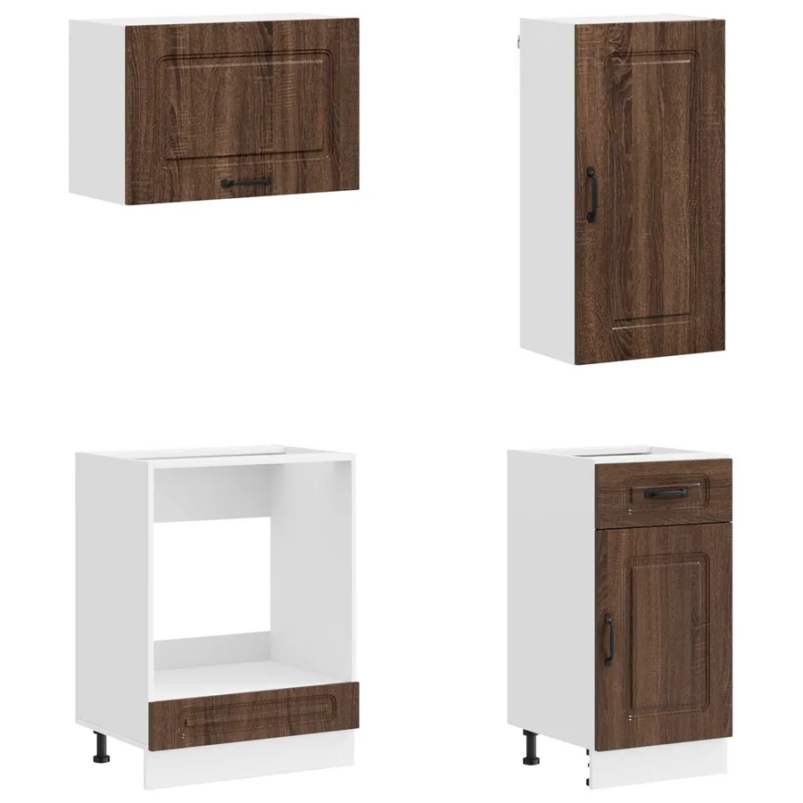 Unité de cuisine KALMAR 8 pcs Chêne brun Bois d'ingénierie - 4