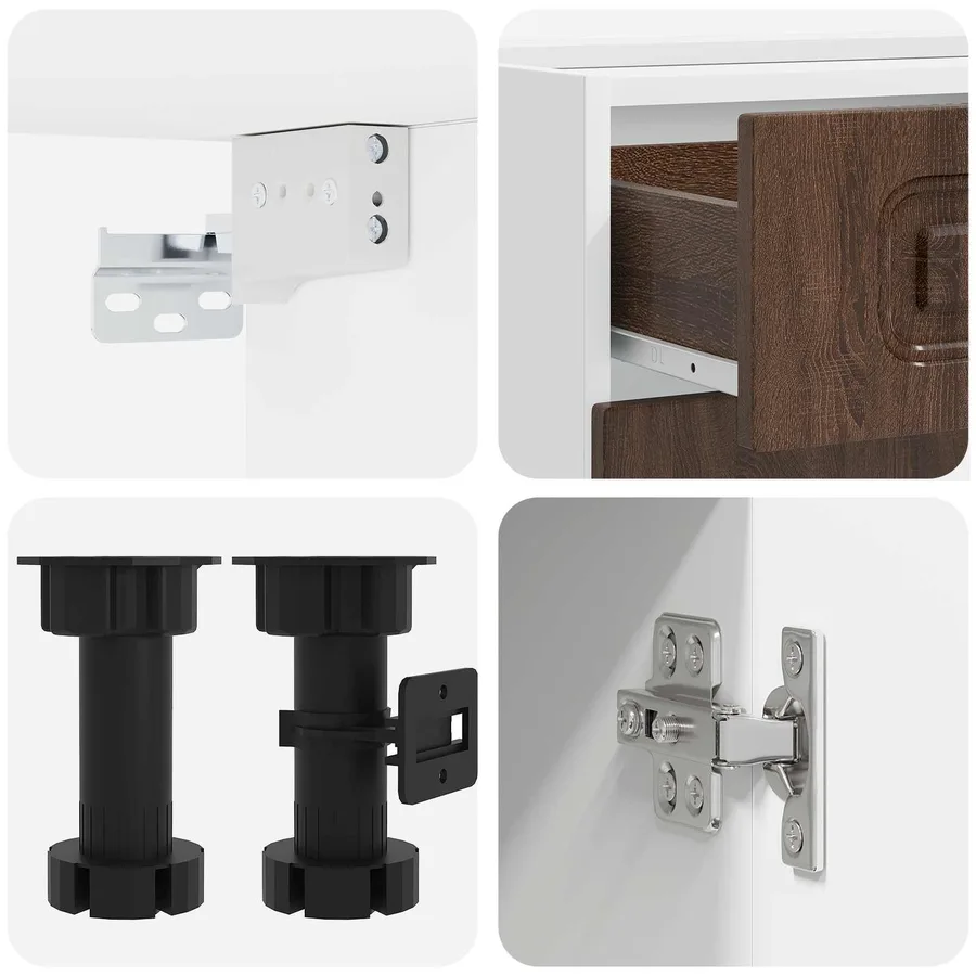 Unité de cuisine KALMAR 8 pcs Chêne brun Bois d'ingénierie - 5