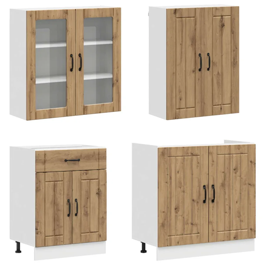 Unité de cuisine LUCCA 8 pcs Chêne artisanal Bois d'ingénierie - 3