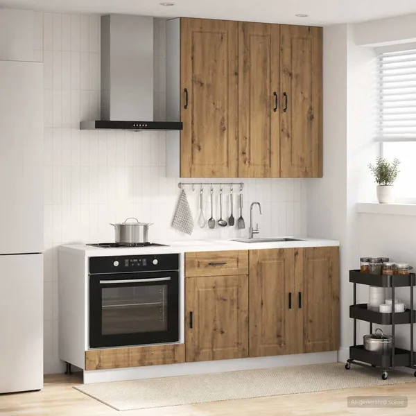 Unité de cuisine PORTO 5 pcs Chêne artisanal Bois d'ingénierie