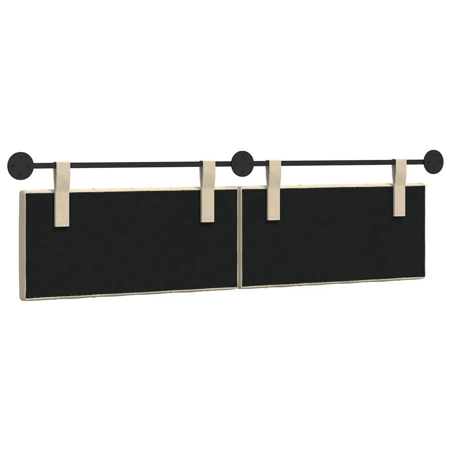 Tête de lit suspendue Crème Tissu - 7