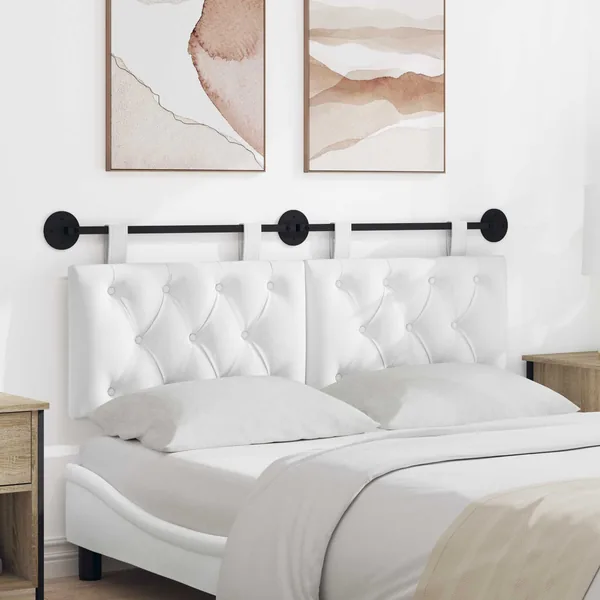 Tête de lit suspendue Blanc Tissu