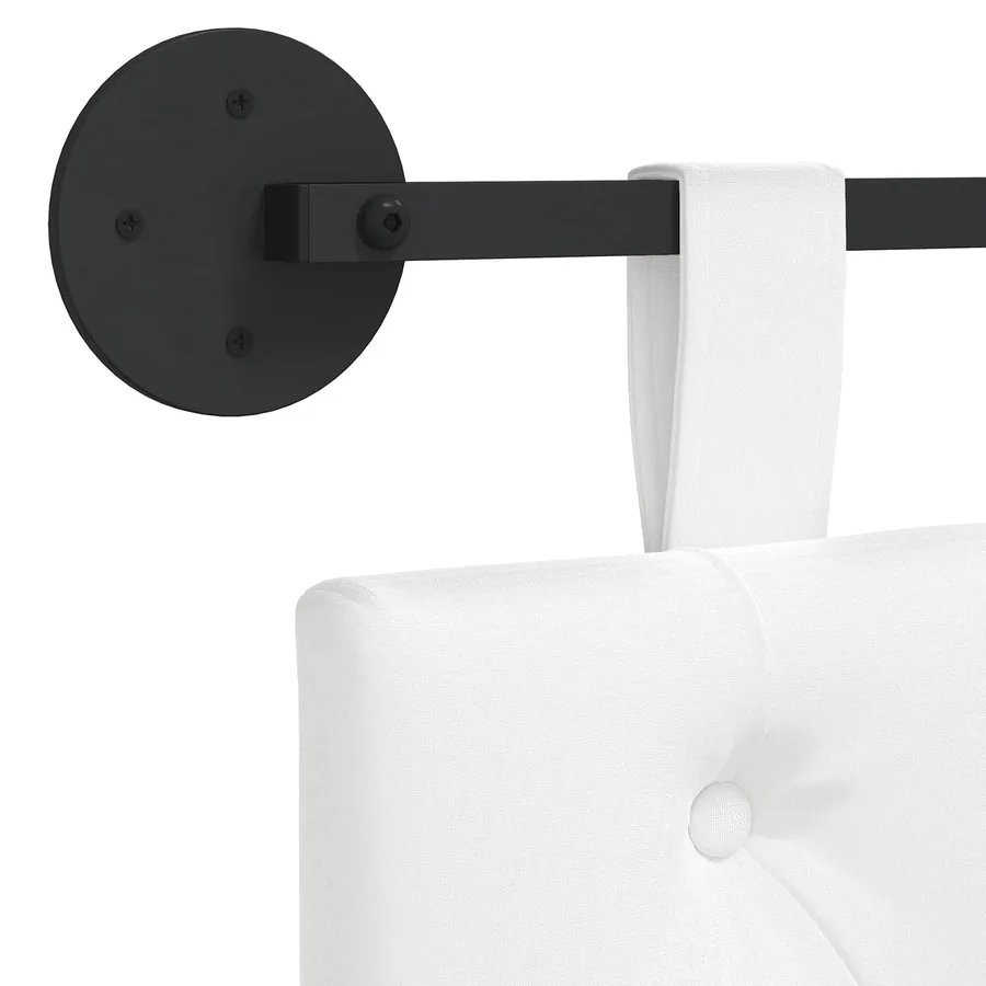 Tête de lit suspendue Blanc Tissu - 9