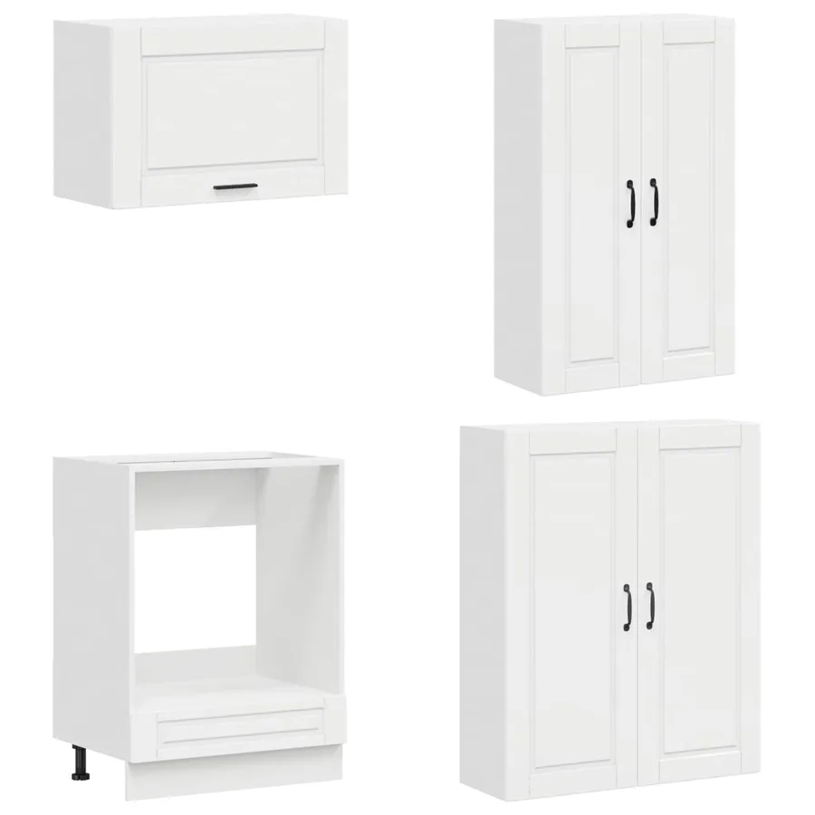 Unité de cuisine PORTO 8 pcs Blanc brillant Bois d'ingénierie - 4