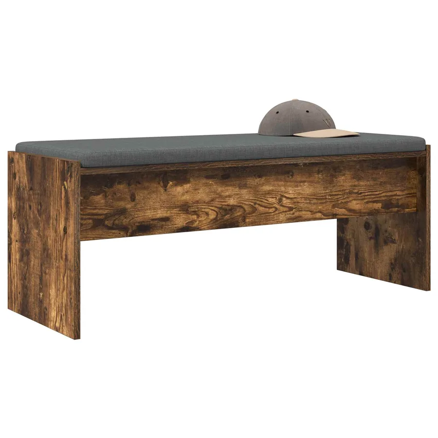 Banc d'entrée avec coussin Chêne fumé 103 x 38 x 40 cm - 3