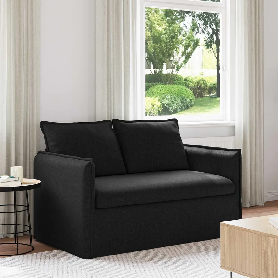 Canapé Noir 136 x 82 x 85 cm tissu