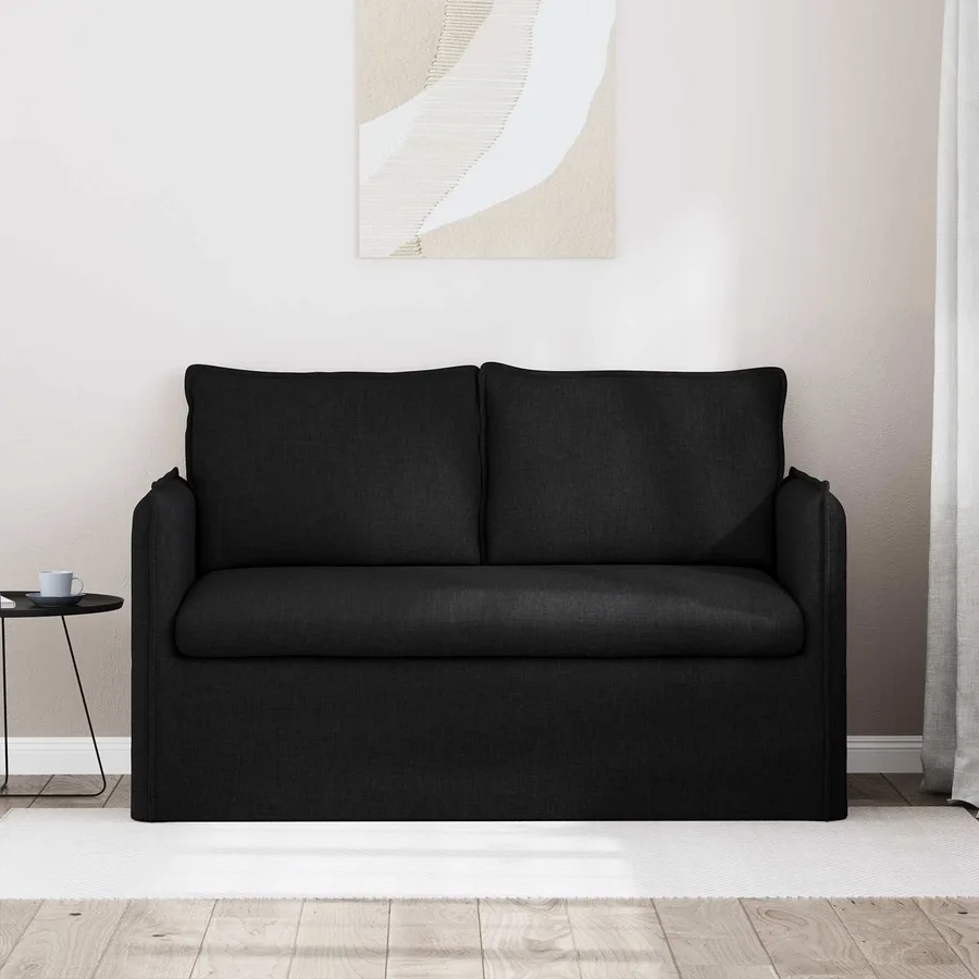 Canapé Noir 136 x 82 x 85 cm tissu - 3