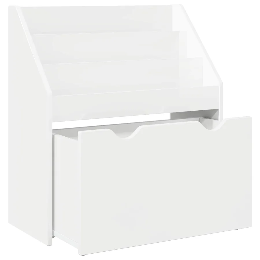 Bibliothèque pour enfants Blanc brillant 60 x 29,5 x 69 cm - 6