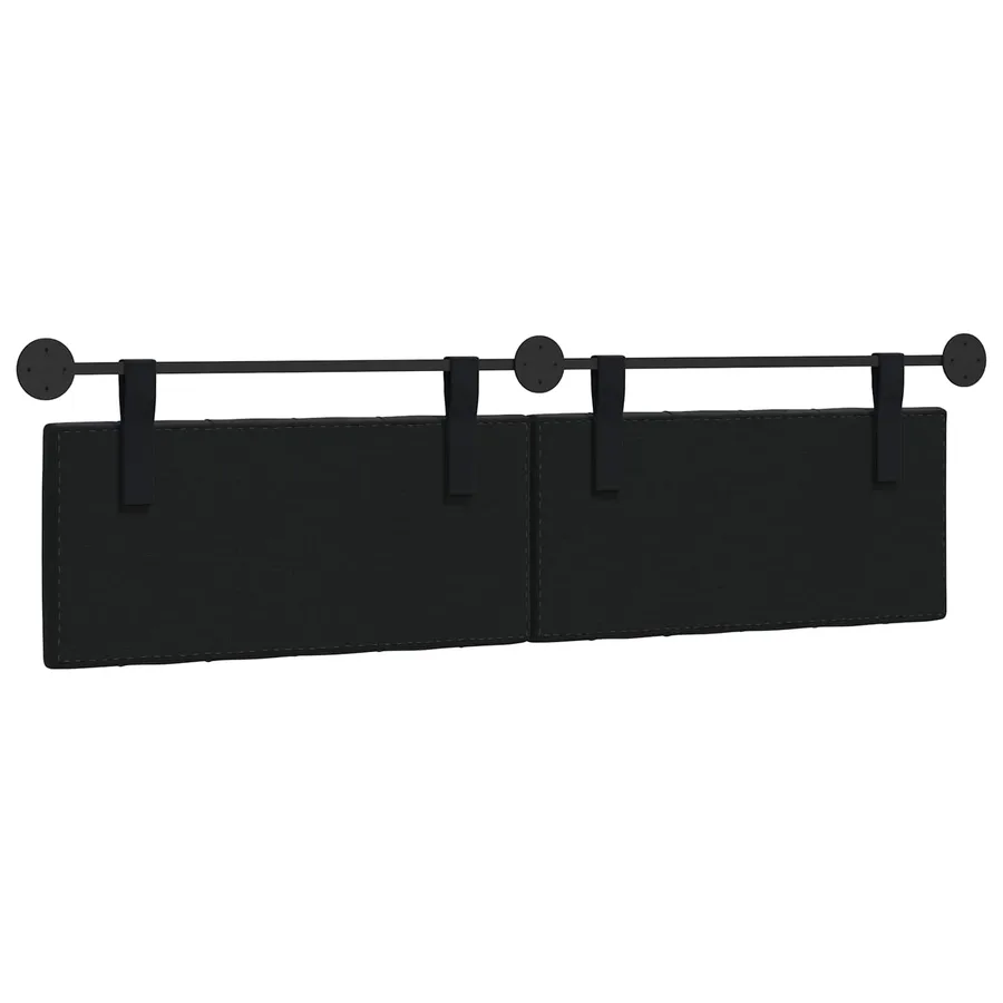 Tête de lit suspendue Avec lumière LED Noir Velours - 7