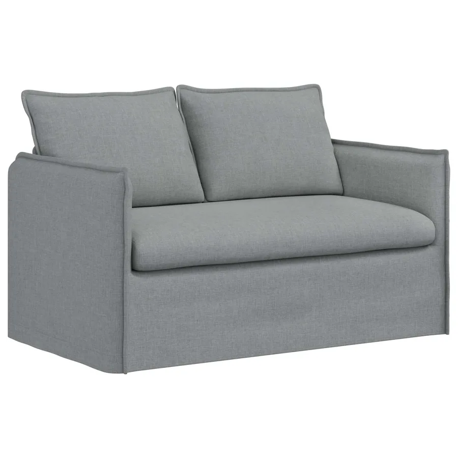 Canapé Gris clair 136 x 82 x 85 cm tissu - 2