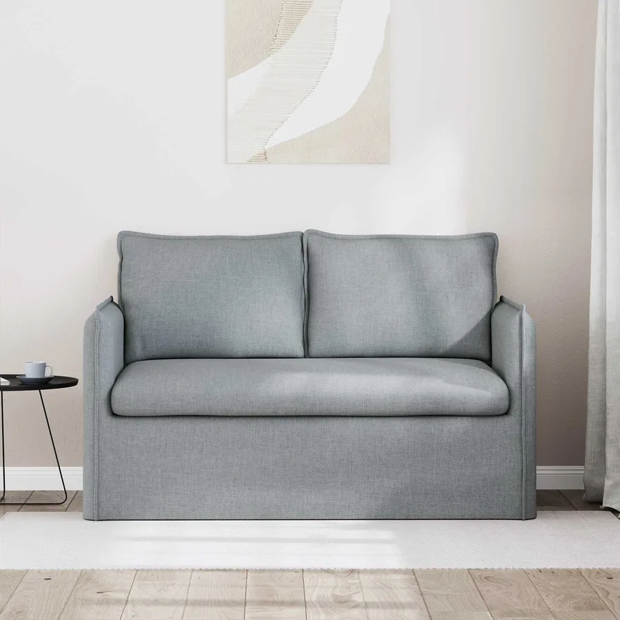 Canapé Gris clair 136 x 82 x 85 cm tissu - 3