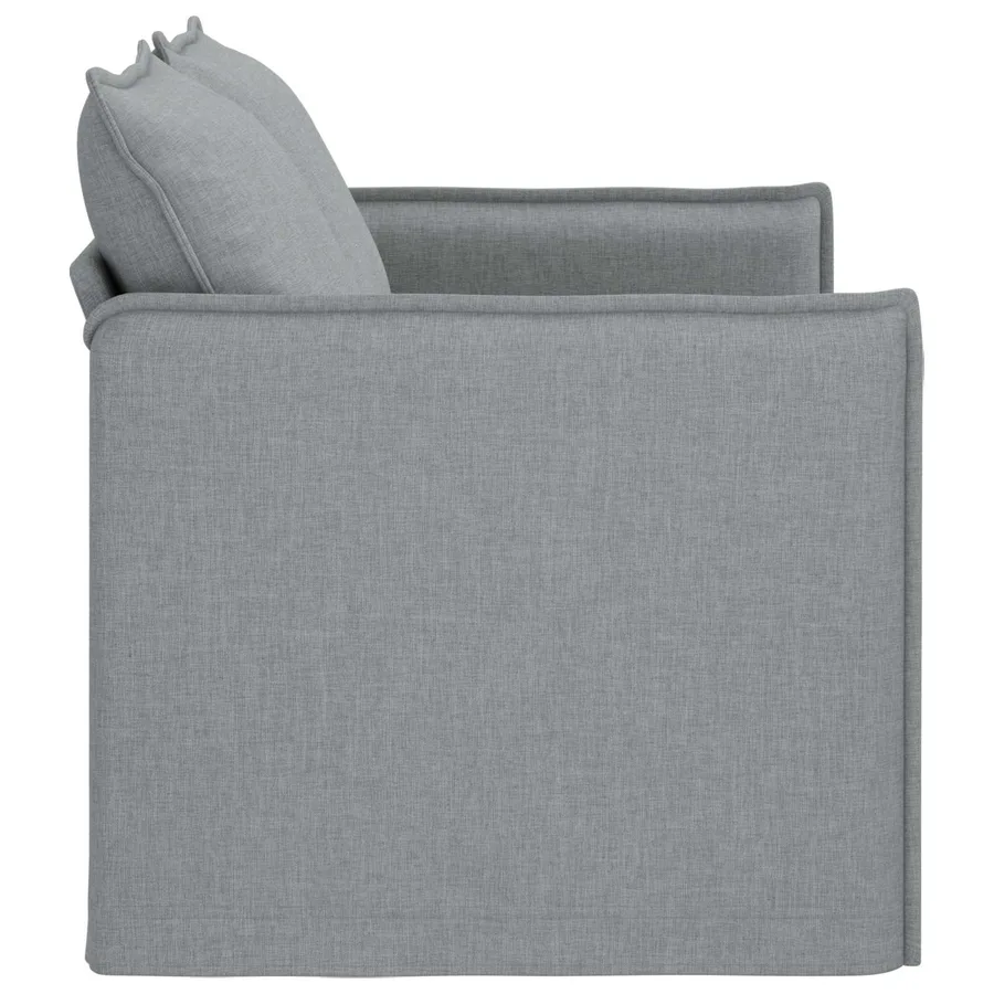 Canapé Gris clair 136 x 82 x 85 cm tissu - 5