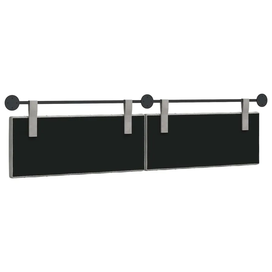 Tête de lit suspendue Avec lumière LED Gris clair Velours - 7