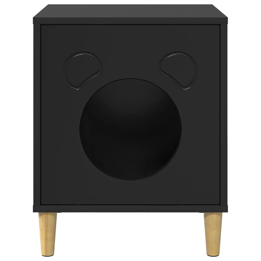 Maison pour chat Noir 42,5 x 40 x 53 cm Bois d'ingénierie - 5