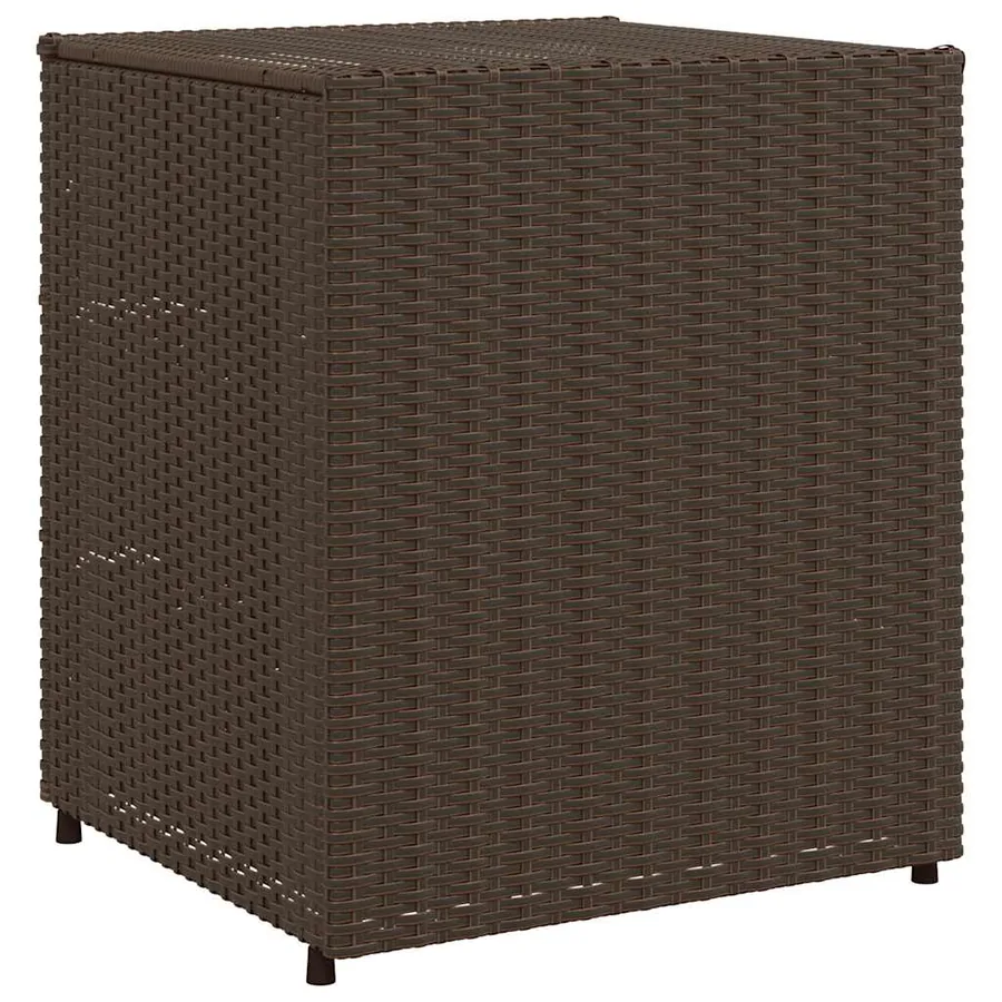 Armoire de rangement de jardin marron 55x59x69cm résine tressée - 7
