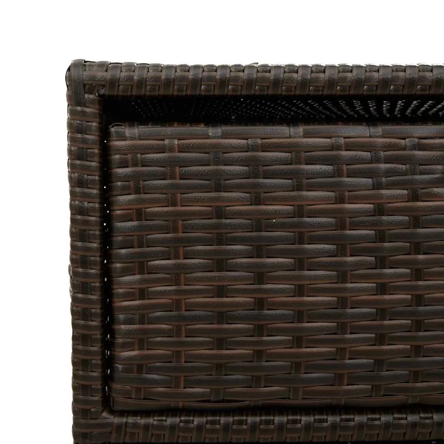Armoire de rangement de jardin marron 55x59x69cm résine tressée - 9