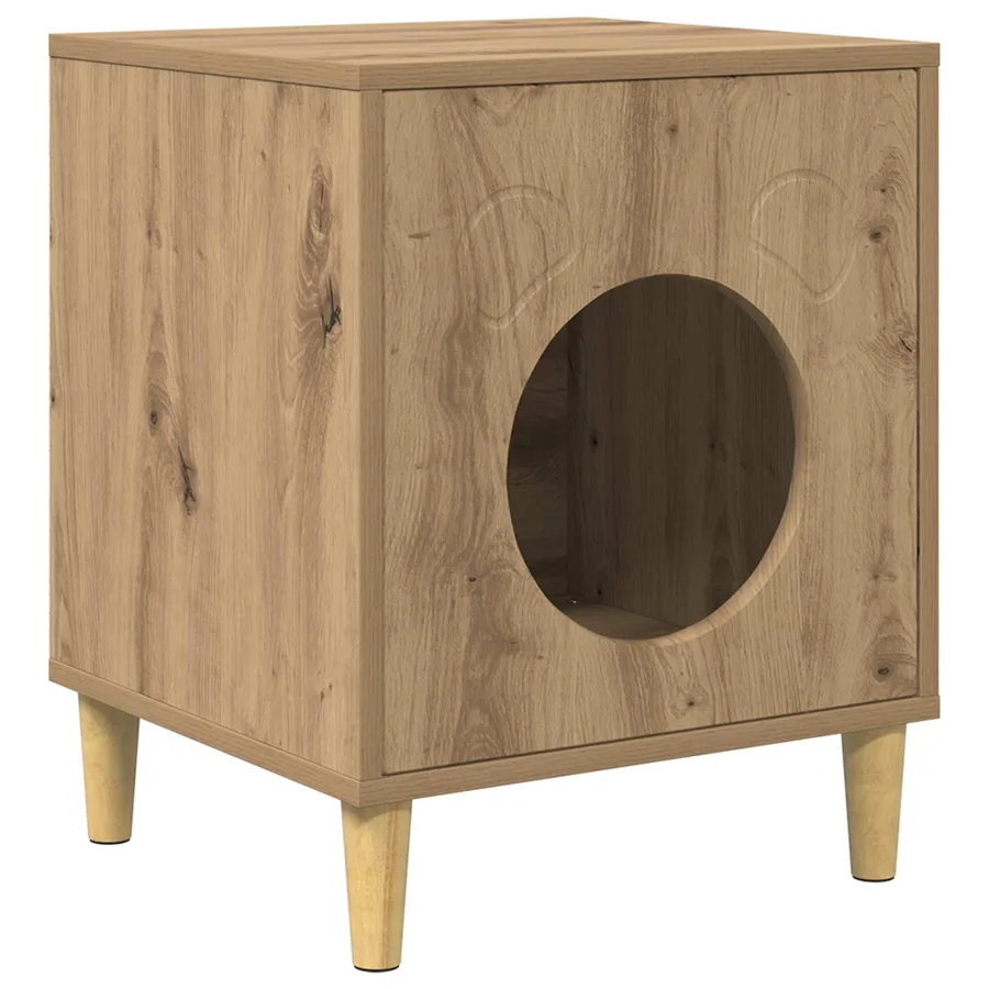 Maison pour chat Chêne artisan 42,5 x 40 x 53 cm - 2