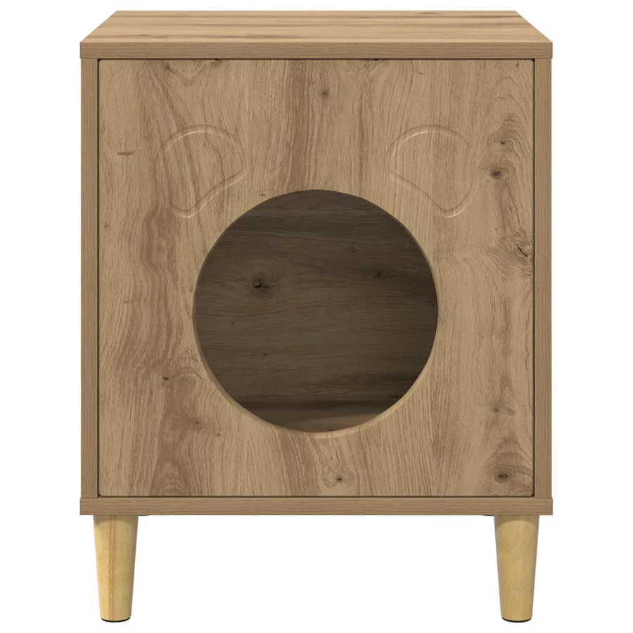 Maison pour chat Chêne artisan 42,5 x 40 x 53 cm - 5