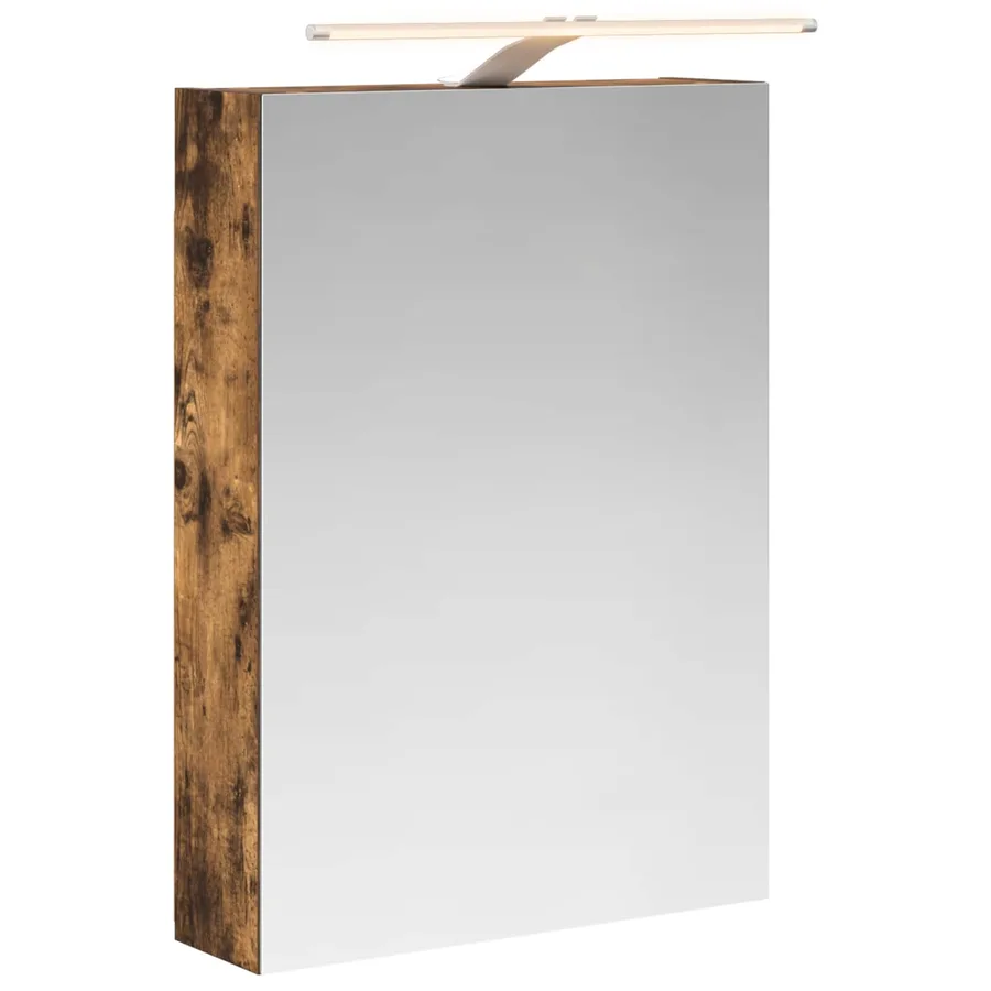 Armoire Miroir de Salle de Bain Chêne fumé 50 x 14,5 x 70 cm - 2