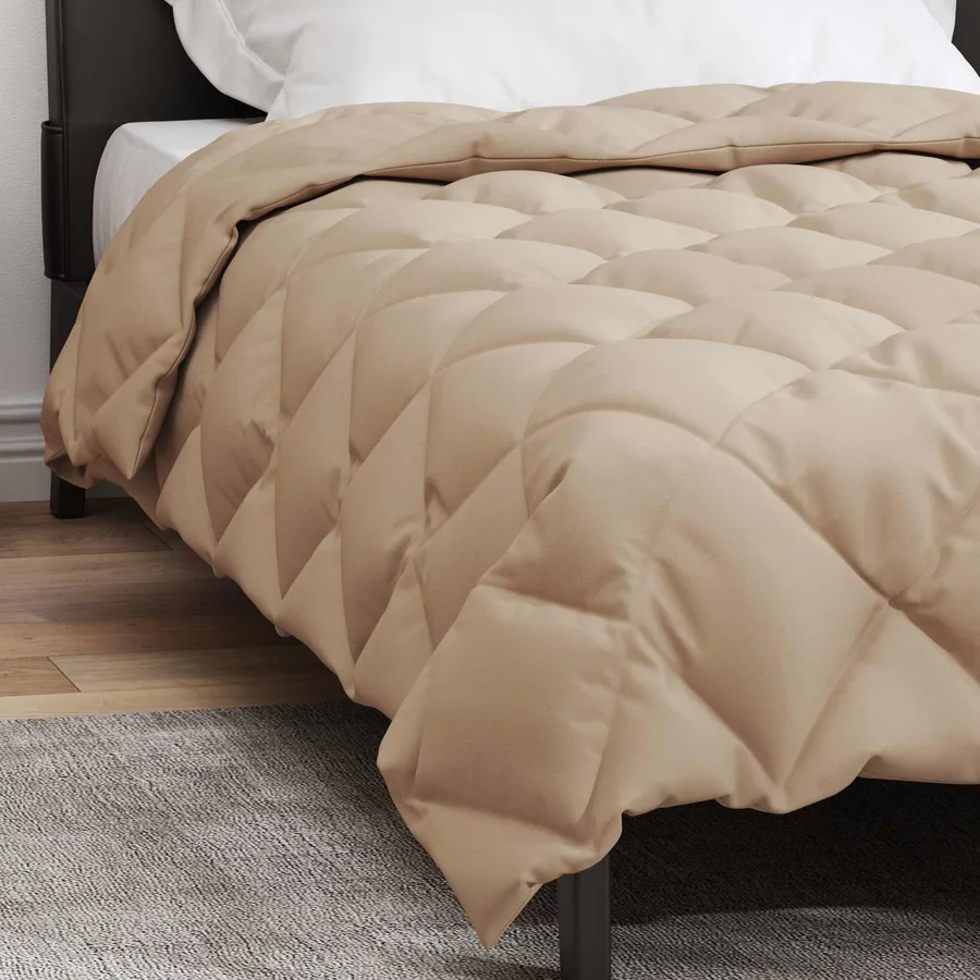 Duvet d'hiver Taupe 140 x 200 cm Microfibre - 4