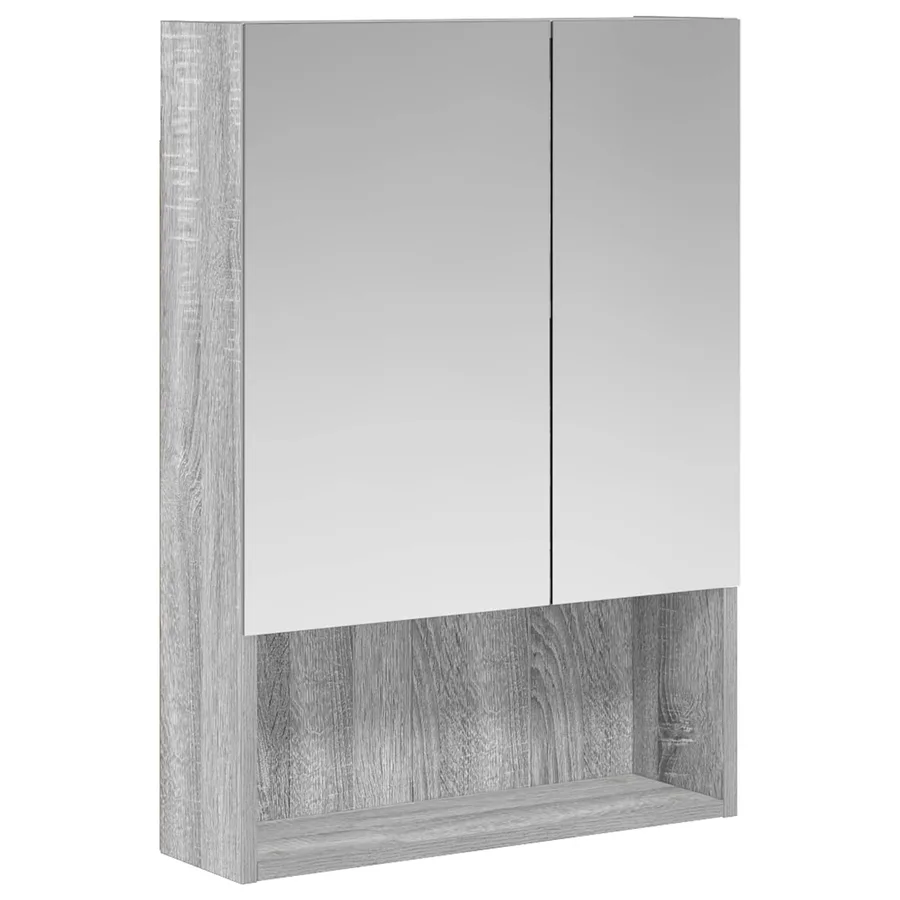 Armoire Miroir de Salle de Bain Gris Sonoma 50 x 14,5 x 70 cm - 2