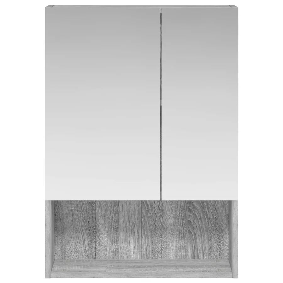 Armoire Miroir de Salle de Bain Gris Sonoma 50 x 14,5 x 70 cm - 5