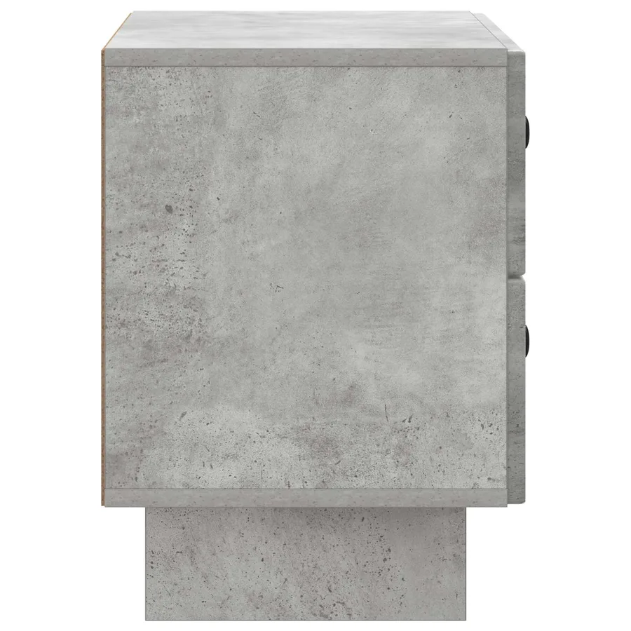 Cabinet de chevet avec tiroir Gris béton 62 x 34,5 x 47,5 cm - 6