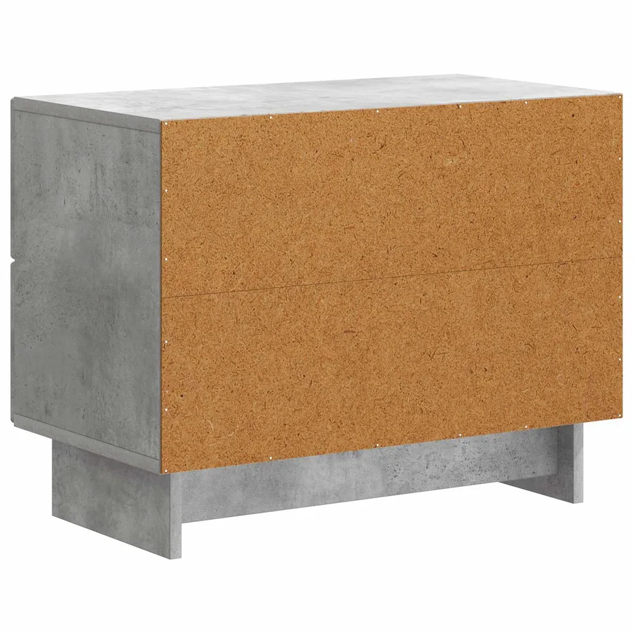 Cabinet de chevet avec tiroir Gris béton 62 x 34,5 x 47,5 cm - 7