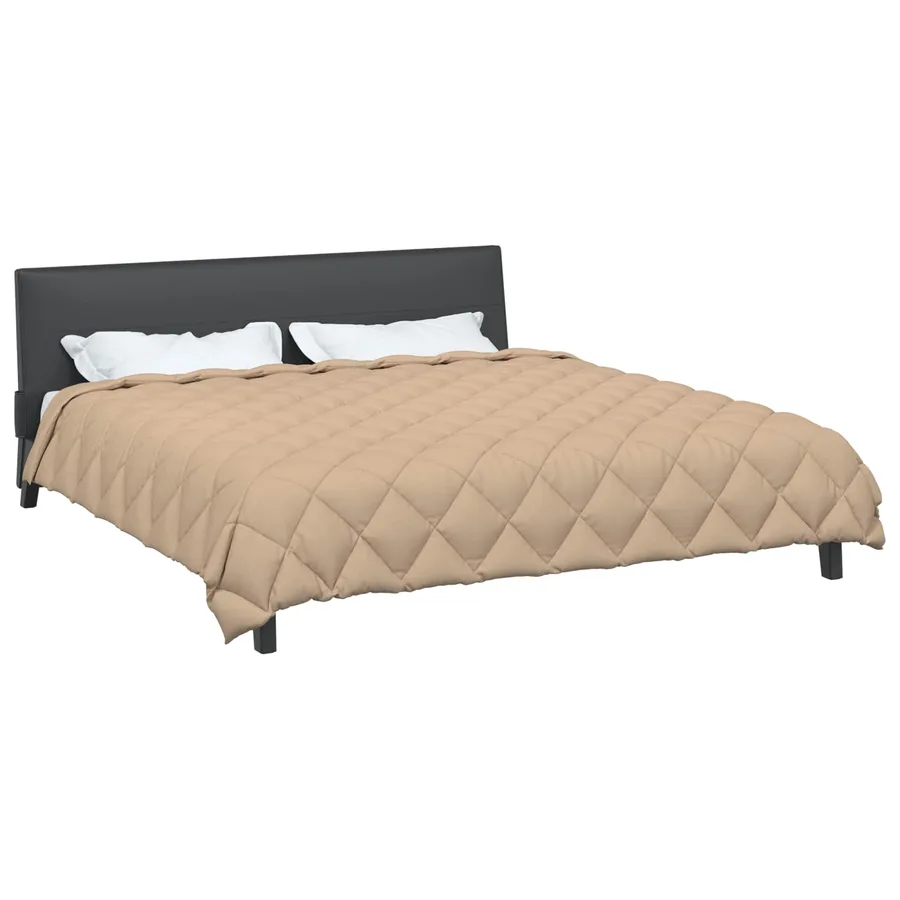 Duvet d'hiver Taupe 200 x 220 cm Microfibre - 3