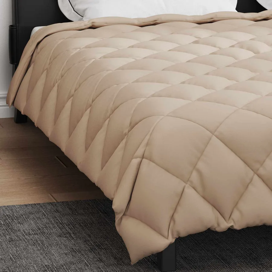 Duvet d'hiver Taupe 200 x 220 cm Microfibre - 4