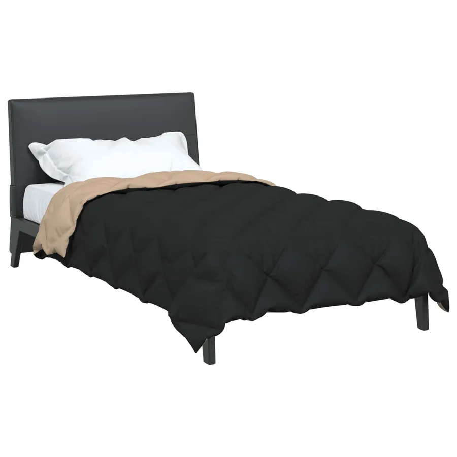 Duvet d'hiver Noir et Taupe 155 x 220 cm Microfibre - 3