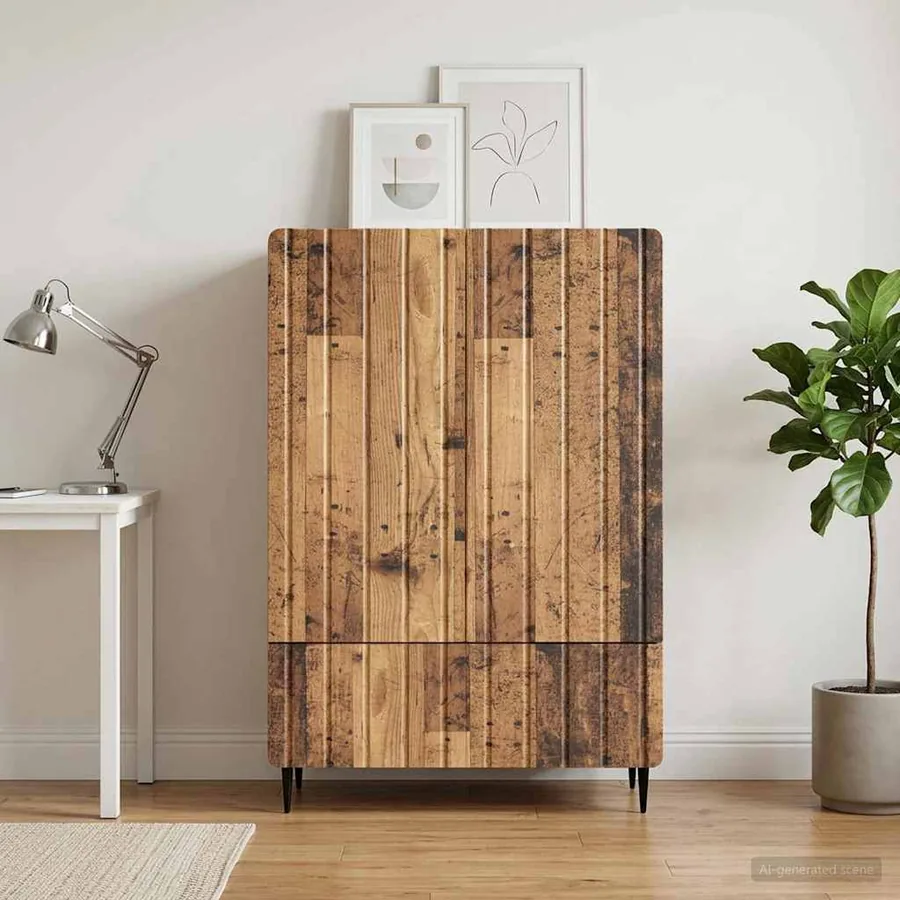 Buffet Bois ancien 66 x 34,5 x 97 cm Bois d'ingénierie