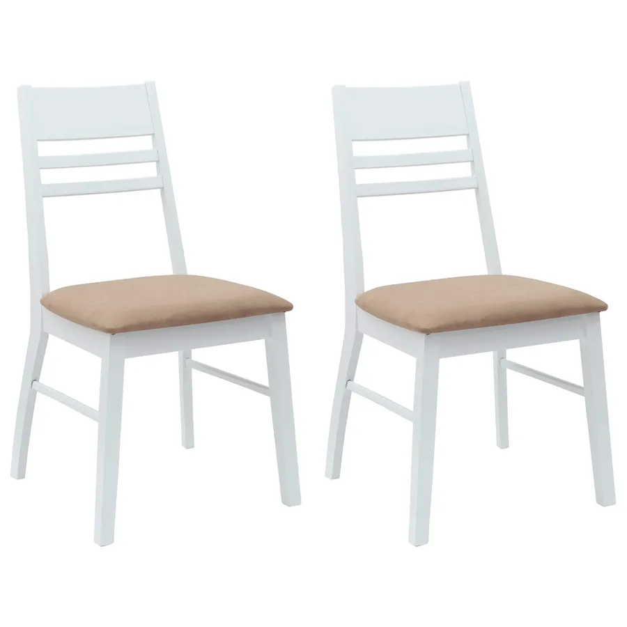 Chaises de salle à manger 2 pcs Blanc 43 x 54 x 89 cm - 2