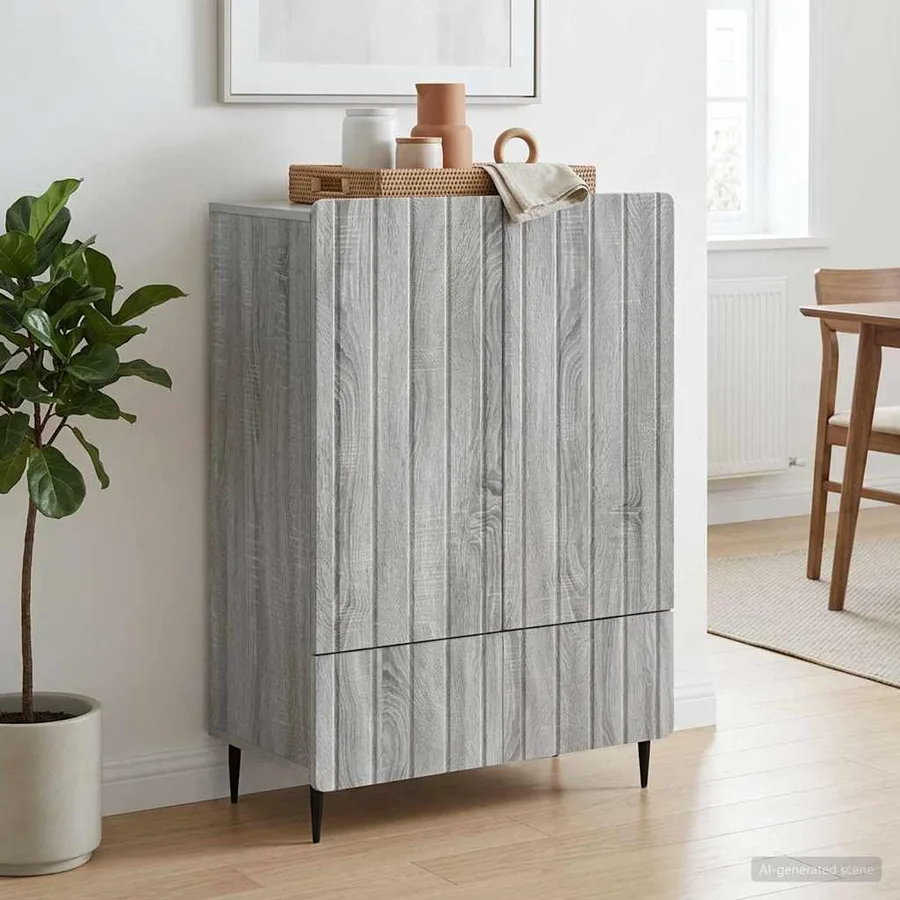 Buffet Sonoma gris 66 x 34,5 x 97 cm Bois d'ingénierie - 3