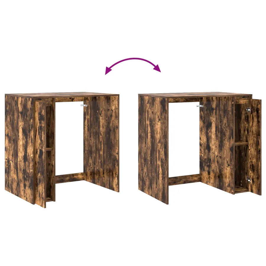 Armoire pour machine à laver Chêne fumé 87 x 60 x 89 cm - 10