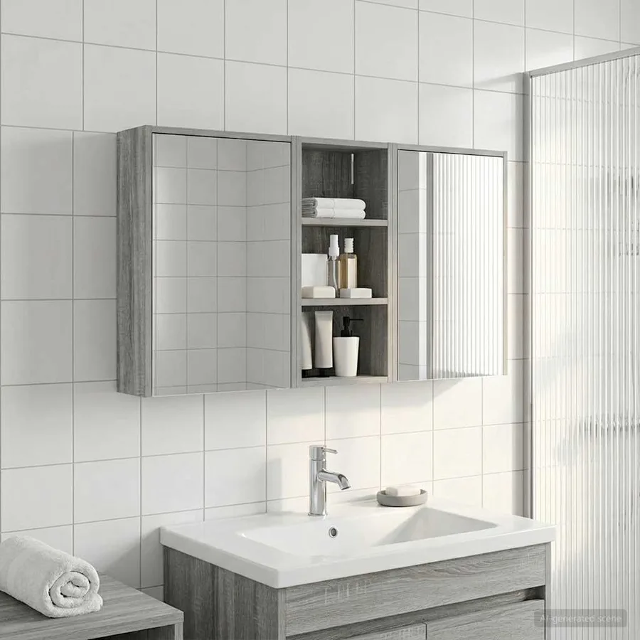 Ensemble de Meubles de Salle de Bain 3 pcs 116 x 16 x 62,5 cm - 4