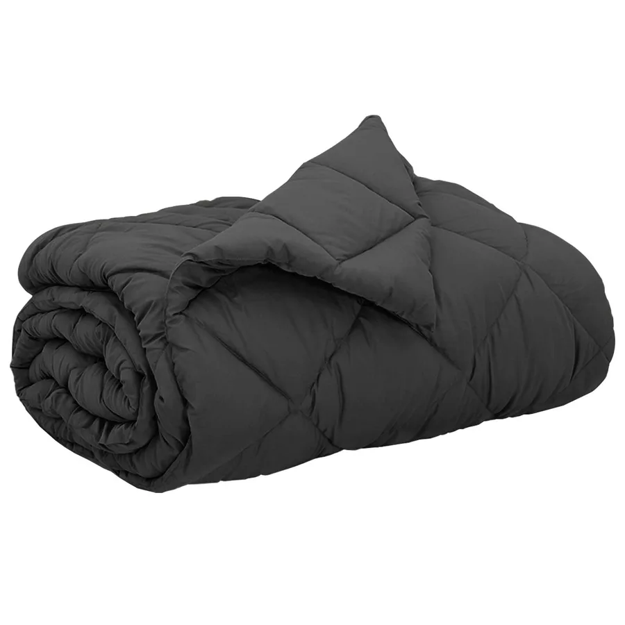 Duvet d'été simple Anthracite 220 x 200 cm Microfibre - 2