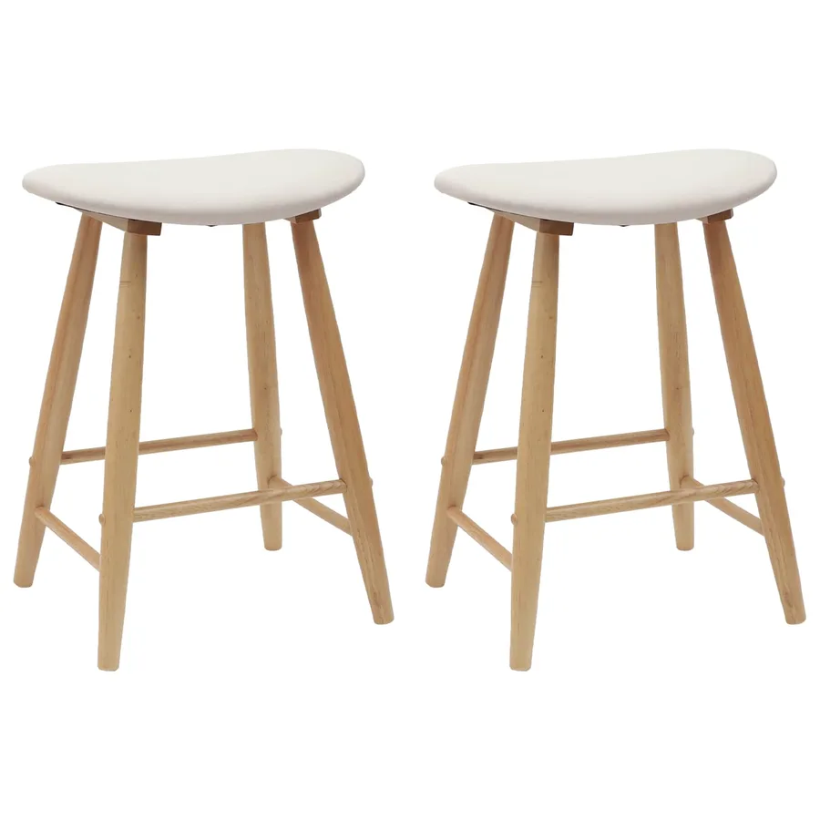 Chaises de salle à manger 2 pcs Naturel 46 x 37 x 63 cm - 2