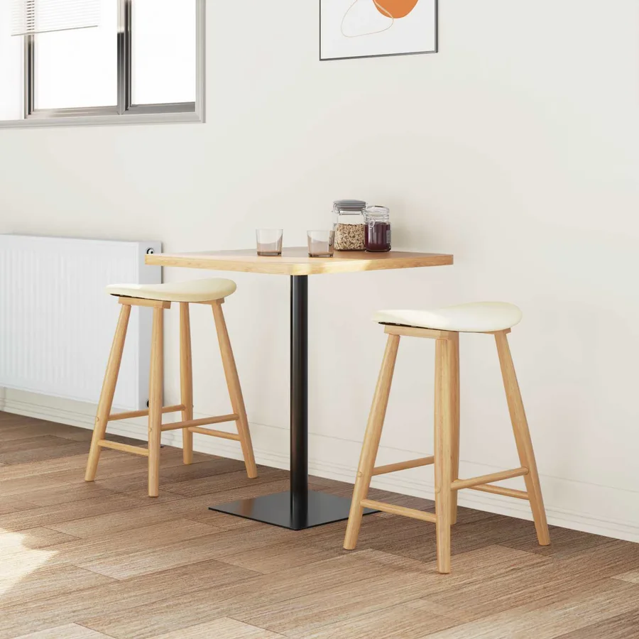 Chaises de salle à manger 2 pcs Naturel 46 x 37 x 63 cm - 3