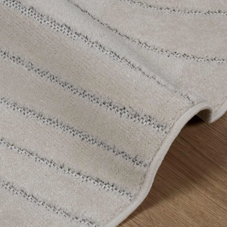 Tapis de surface Rond PALMERAS Crème Ø 200 CM Polyester - 5