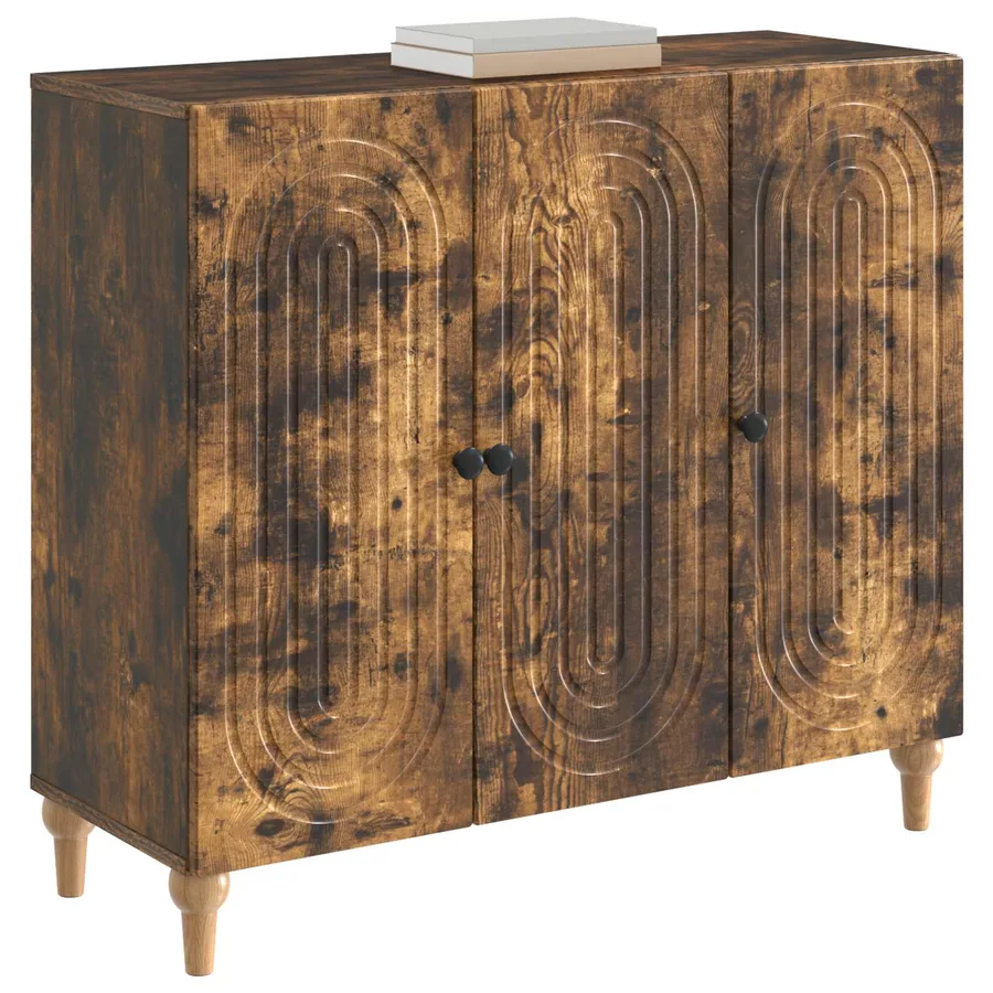 Buffet Chêne fumé 89 x 34,5 x 80 cm Bois d'ingénierie - 3