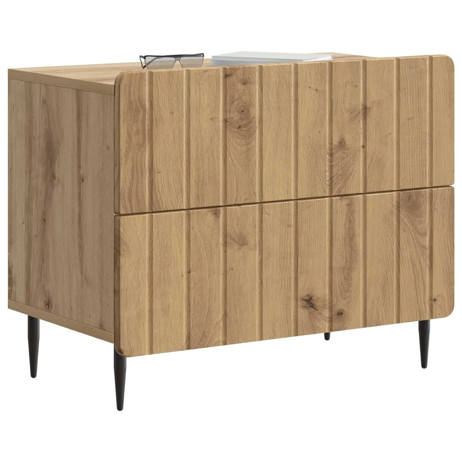 Cabinet de chevet Chêne artisanal 62 x 34,5 x 49,5 cm - 3