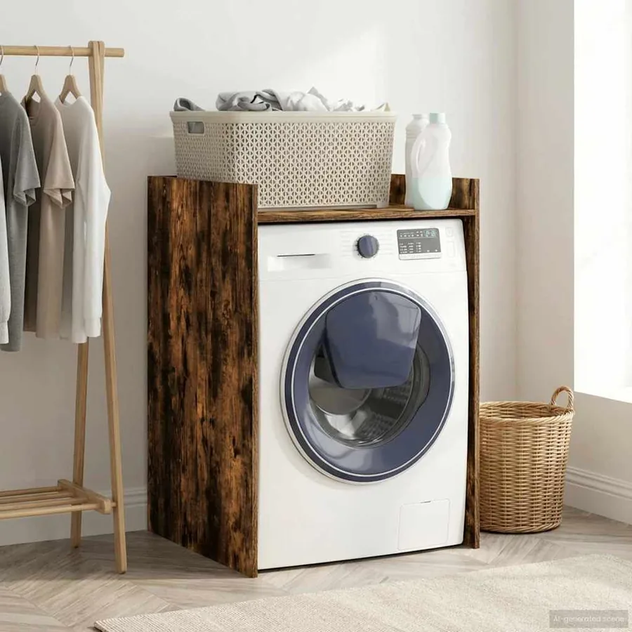 Armoire pour machine à laver Chêne fumé 67,5 x 62 x 97 cm
