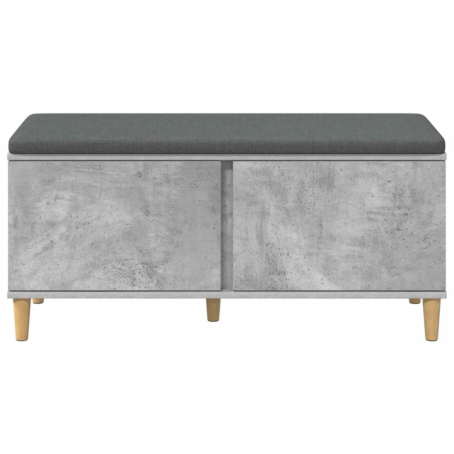 Banc d'entrée avec coussin Gris Béton 100 x 38 x 46 cm - 6