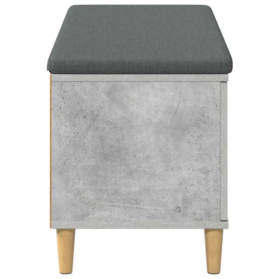 Banc d'entrée avec coussin Gris Béton 100 x 38 x 46 cm - 7