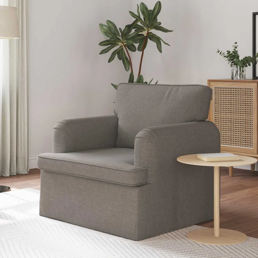 Canapé Taupe 84 x 80 x 85 cm tissu