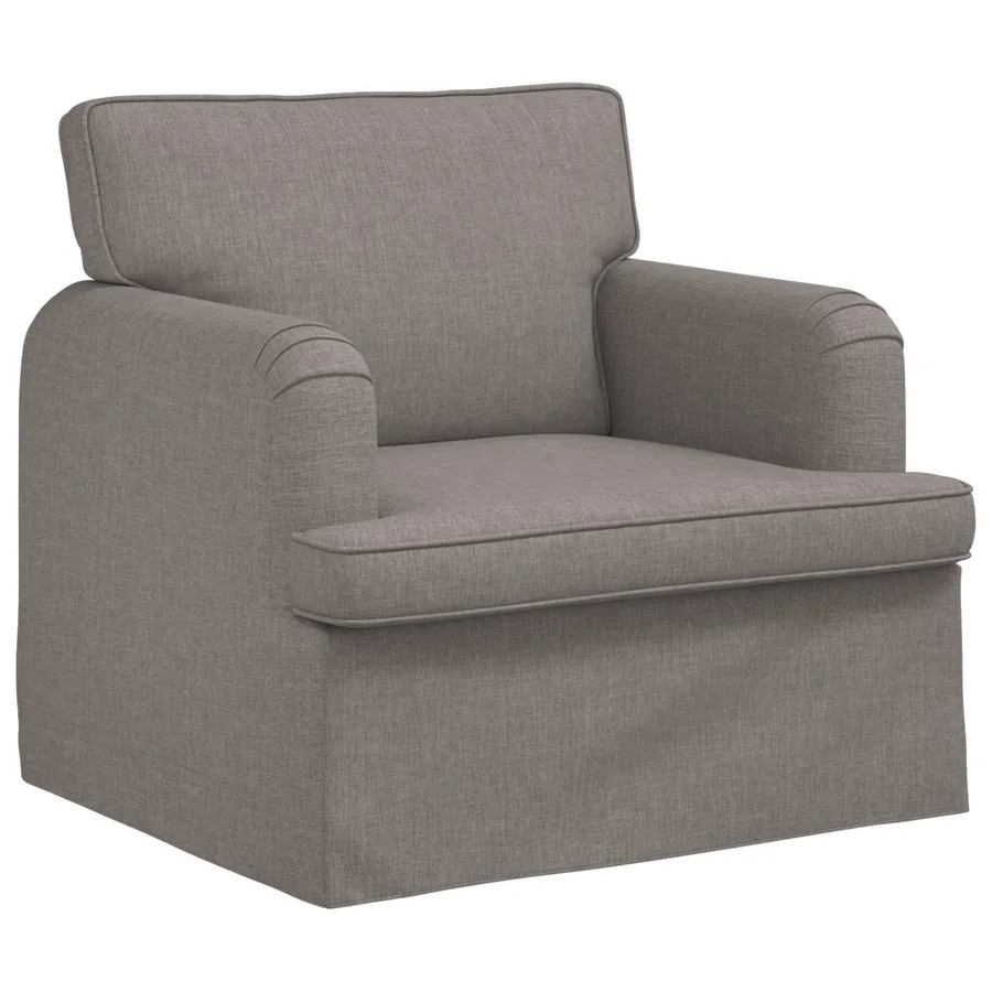 Ensemble de Canapés 2 pcs Taupe 201 x 80 x 85 cm tissu - 4