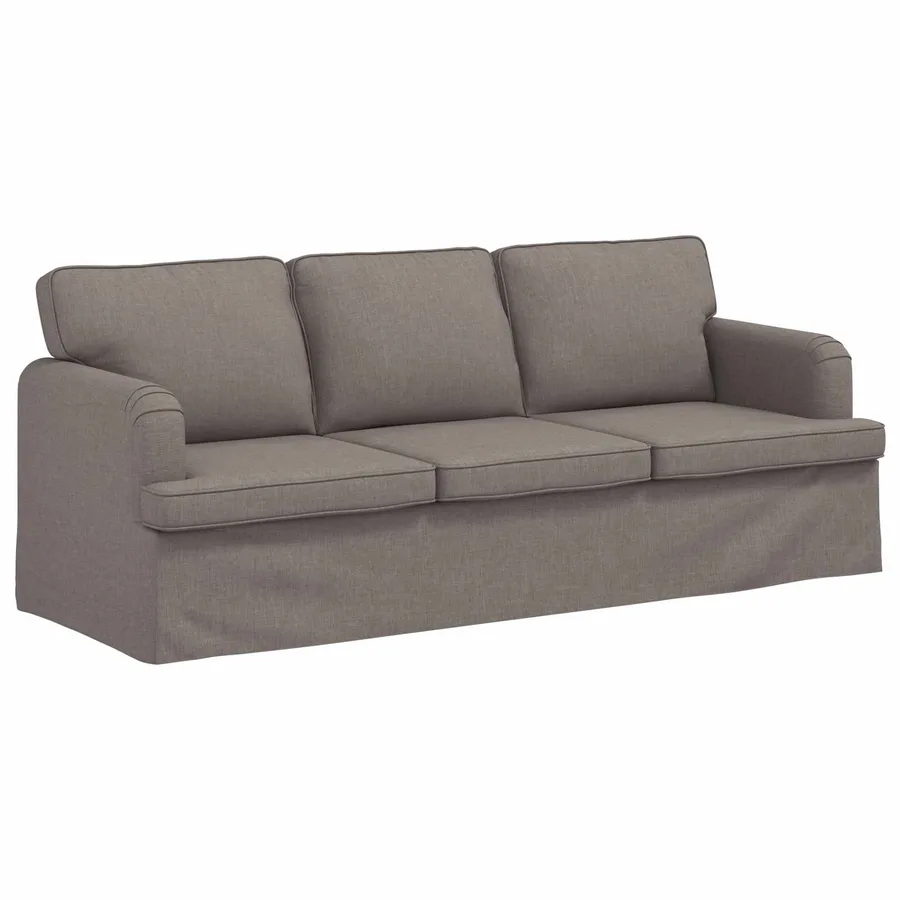 Ensemble de Canapés 2 pcs Taupe 201 x 80 x 85 cm tissu - 5