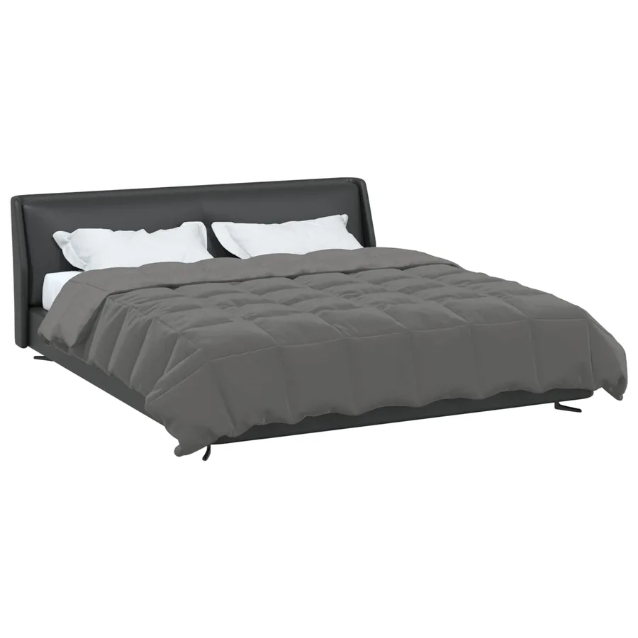 Duvet complet toute l'année Gris clair 200 x 240 cm Microfibre - 3